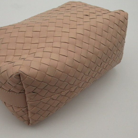 Bottega Veneta handbag leather pink beige - Picture 4 of 10